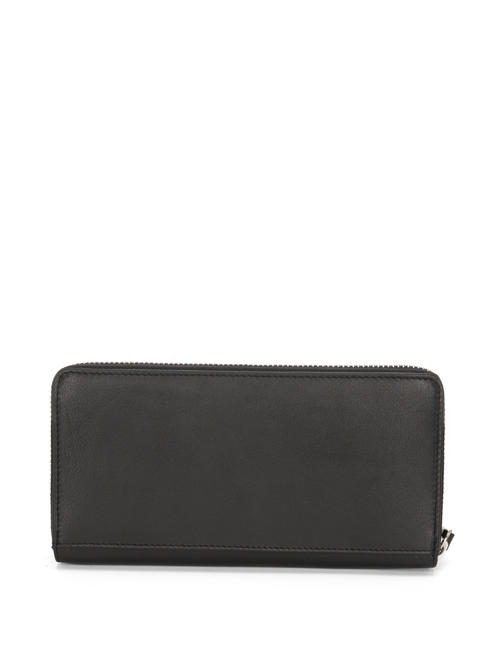 BASIC Gro&szlig;es Portemonnaie mit Rundum-Rei&szlig;verschluss aus Leder Schwarz - Brieftaschen Damen