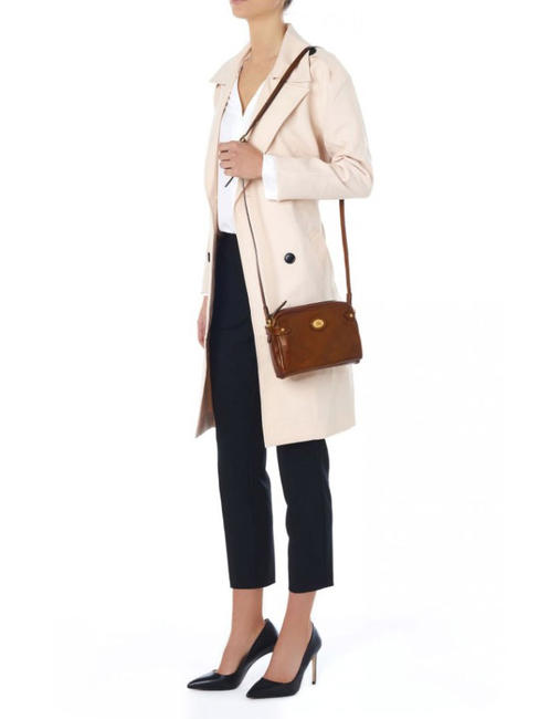 STORY Mini-Umhängetasche aus Leder BRAUN - Damentaschen