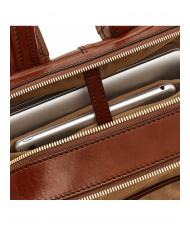 THE BRIDGE VESPUCCI Laptop-Rucksack aus Leder BRAUN - PC-Rucksäcke - 5