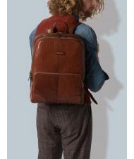 THE BRIDGE VESPUCCI Laptop-Rucksack aus Leder BRAUN - PC-Rucksäcke - 6