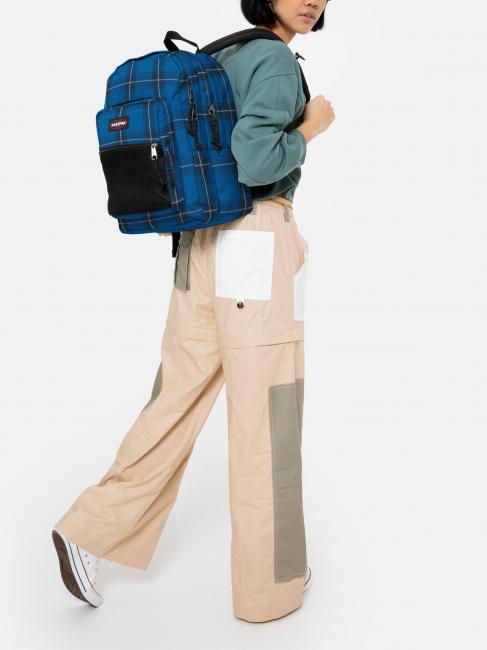 PINNACLE Rucksack blau gecheckt - Rucks&auml;cke f&uuml;r Schule &amp; Freizeit