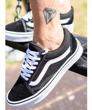 VANS OLD SKOOL Turnschuhe Schwarz-Weiss - Schuhe Unisex - 8