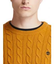 TIMBERLAND P-B LAMBWOOL Pullover mit Rundhalsausschnitt aus Wollmischung Weizenstiefel - Herrenpullover - 3