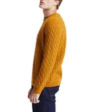 TIMBERLAND P-B LAMBWOOL Pullover mit Rundhalsausschnitt aus Wollmischung Weizenstiefel - Herrenpullover - 4