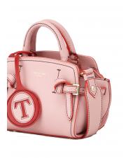 TRUSSARDI GITA Bicolor Handmikrotasche mit Schultergurt rosa Bonbon / rot - Damentaschen - 3