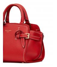 TRUSSARDI GITA Bicolor Handmikrotasche mit Schultergurt Koralle / Bordeaux - Damentaschen - 3