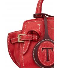 TRUSSARDI GITA Bicolor Handmikrotasche mit Schultergurt Koralle / Bordeaux - Damentaschen - 4