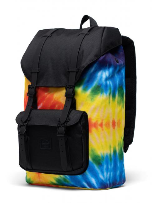Rucksack LITTLE AMERICA MID VOLUME-Modell, 13 "PC-Halter Regenbogen-Krawattenfarbe - Rucks&auml;cke f&uuml;r Schule &amp; Freizeit