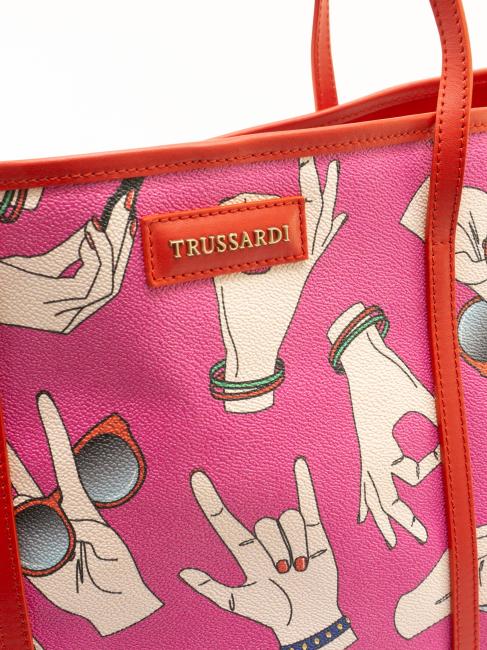 Shopping bag maxi  all over  Fuchsie - Damentaschen