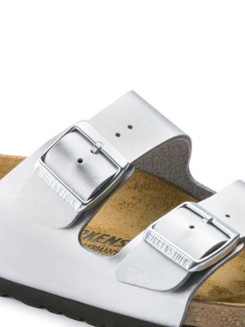 ARIZONA BIRKO-FLOR Pantoffel-Sandale Silber- - Damenschuhe