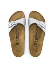 BIRKENSTOCK MADRID BIRKO FLOR Pantoffel-Sandale Silber- - Damenschuhe - 4