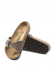 BIRKENSTOCK MADRID BIRKIBUC Pantoffel-Sandale Mokka - Schuhe Unisex - 5