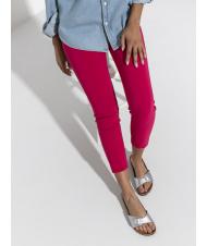 BIRKENSTOCK MADRID BIRKO FLOR Pantoffel-Sandale Silber- - Damenschuhe - 8