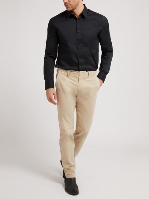 sunset Shirt manica lunga Langarm-Shirt jetbla - Herrenhemden