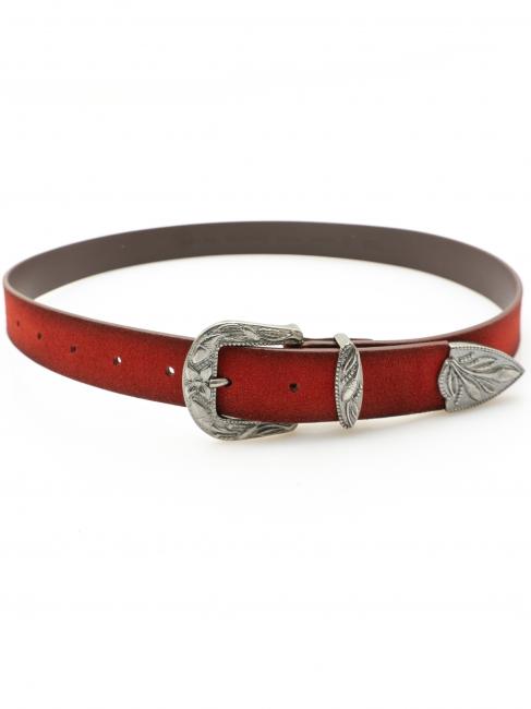 Cintura in pelle suede kann auf Ma&szlig; gek&uuml;rzt werden Rubin - G&uuml;rtel