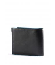 PIQUADRO BLUE SQUARE Geldbörse aus Leder Schwarz - Brieftaschen Herren - 3