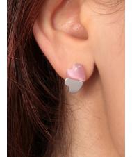 MORELLATO CUORE Silberohrringe mit Katzenauge rosa / wei&szlig; - Ohrringe - 2