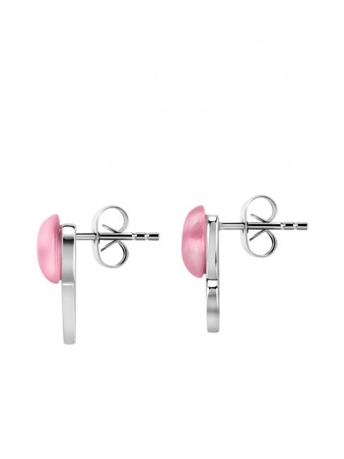 CUORE Silberohrringe mit Katzenauge rosa / wei&szlig; - Ohrringe