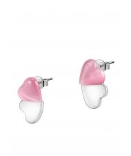 MORELLATO CUORE Silberohrringe mit Katzenauge rosa / wei&szlig; - Ohrringe - 5