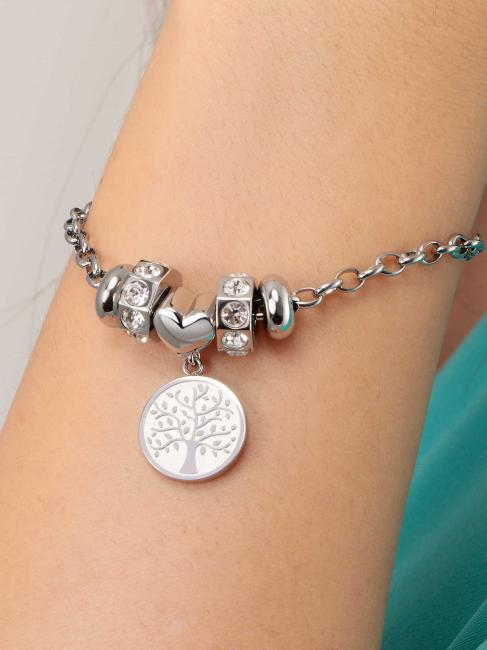 DROPS 2 BEADS Armband mit Lebensbaum SILBER - Armb&auml;nder
