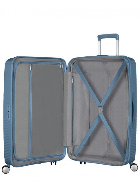 SOUNDBOX SPINNER Mittlerer Trolley, erweiterbar steinblau - Harte Trolleys