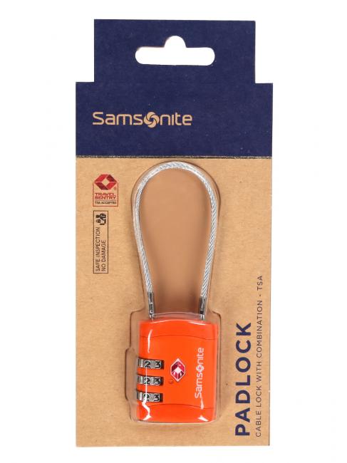  GLOBAL TRAVEL Vorh&auml;ngeschloss mit Kabel und TSA-Kombination Orange - Reisezubeh&ouml;r