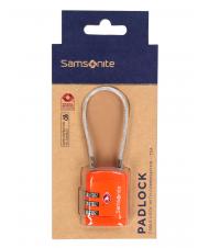 SAMSONITE  GLOBAL TRAVEL Vorh&auml;ngeschloss mit Kabel und TSA-Kombination Orange - Reisezubeh&ouml;r - 3