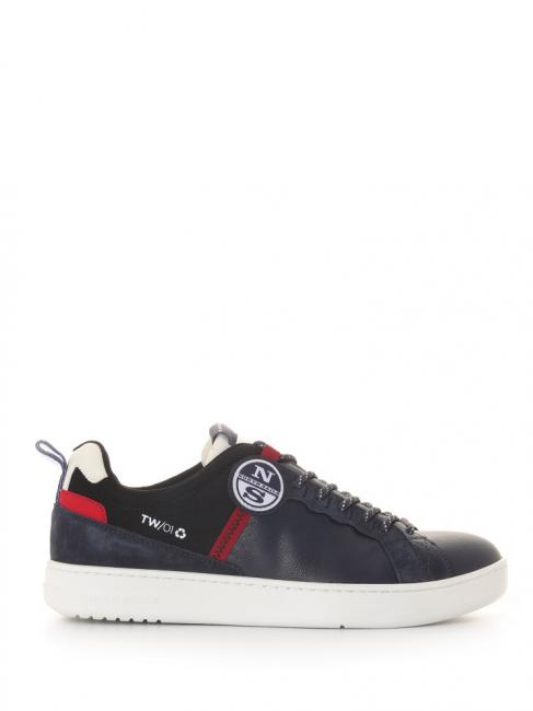 TW-01 RECY Sneaker marine / schwarz / rott - Herrenschuhe