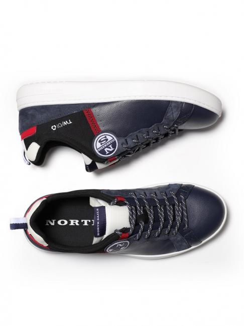 TW-01 RECY Sneaker marine / schwarz / rott - Herrenschuhe