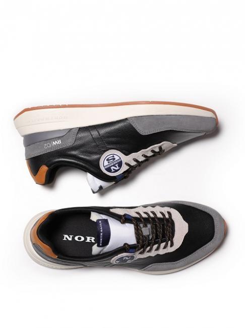 RW-02 Sneaker aus Leder schwarzgrau - Herrenschuhe