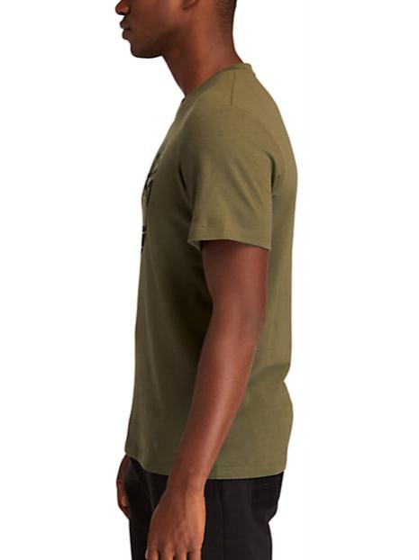 KBEC RIVER Kurzarm-T-Shirt Grabblatt - Herren-T-Shirts