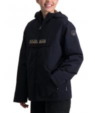 NAPAPIJRI k rainforest op giacca Jacket with zip and hood blu marine - Kinder Jacken - 4