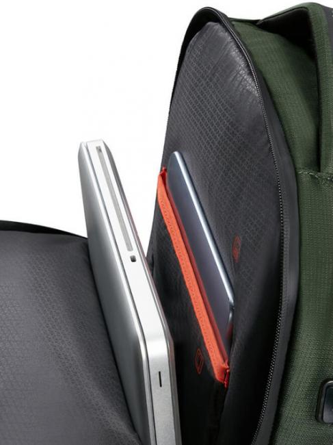 BIZ2GO Tagesausflugsrucksack, 15,6 "PC-Halterung Erde gr&uuml;n - PC-Rucks&auml;cke