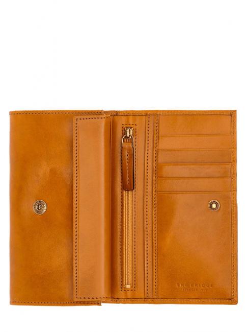 CERBOLI Ledergeldb&ouml;rse Senfgelb / Gold - Brieftaschen Damen