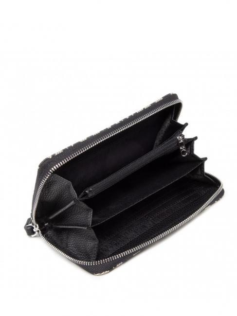 MAXI LOGO Gro&szlig;es Portemonnaie mit Rei&szlig;verschluss und Manschette Wei&szlig; - Brieftaschen Damen