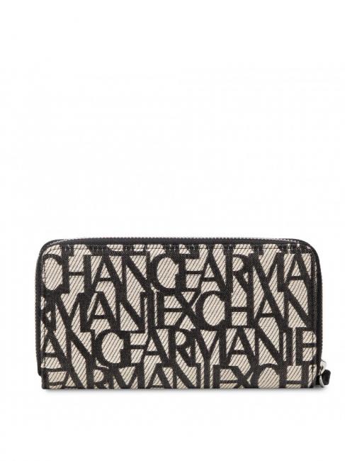 MAXI LOGO Gro&szlig;es Portemonnaie mit Rei&szlig;verschluss und Manschette Wei&szlig; - Brieftaschen Damen