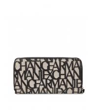 ARMANI EXCHANGE MAXI LOGO Gro&szlig;es Portemonnaie mit Rei&szlig;verschluss und Manschette Wei&szlig; - Brieftaschen Damen - 3