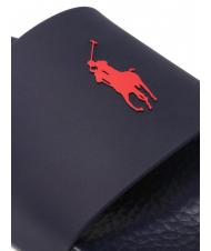 RALPH LAUREN POLO SLIDE Hausschuhe marineblau / rot pp - Herrenschuhe - 6