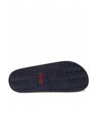 RALPH LAUREN POLO SLIDE Hausschuhe marineblau / rot pp - Herrenschuhe - 7