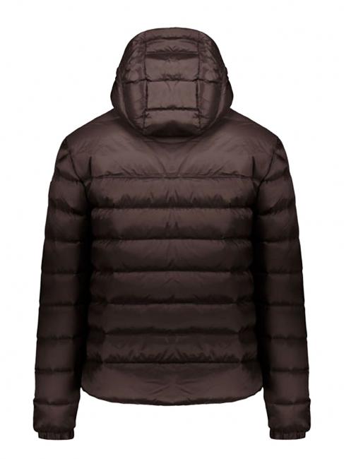 ZADOCK Echte Daunenjacke mit Kapuze schwarzer Kaffee / Skarab&auml;us - Daunenjacken f&uuml;r Herren