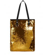 TRUSSARDI T WOW Shopper mit vertikaler Schulter Gold / Schwarz - Damentaschen - 2