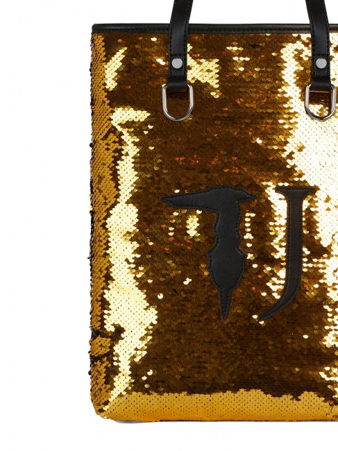 T WOW Shopper mit vertikaler Schulter Gold / Schwarz - Damentaschen