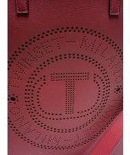 TWINSET LOGO FORELLATO Vertikaler Shopper mit Schulterriemen dunkle Himbeere - Damentaschen - 3
