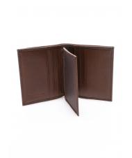 THE BRIDGE LORENZO Vertikale Brieftasche aus Leder Braun / Palladium - Brieftaschen Herren - 2