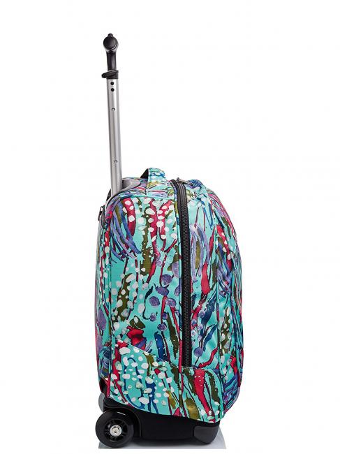 BENIN ABSTRACT JUNGLE Trolley-Rucksack abstraktes Dschungel-Aqua - Rucks&auml;cke mit Trolleyfunktion