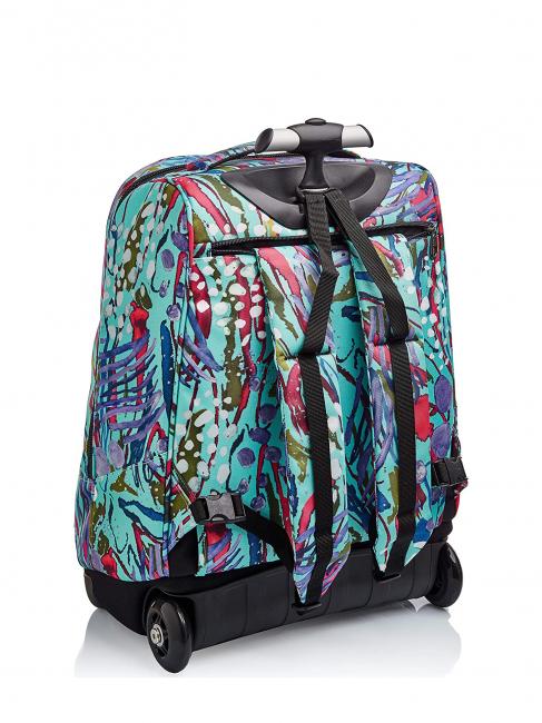 BENIN ABSTRACT JUNGLE Trolley-Rucksack abstraktes Dschungel-Aqua - Rucks&auml;cke mit Trolleyfunktion