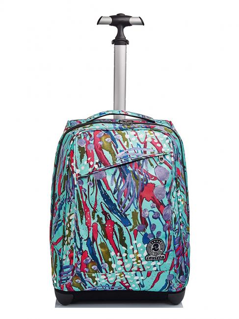 BENIN ABSTRACT JUNGLE Trolley-Rucksack abstraktes Dschungel-Aqua - Rucks&auml;cke mit Trolleyfunktion