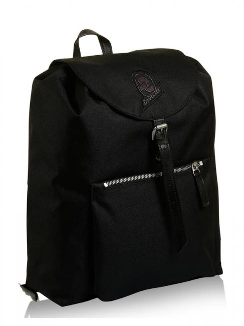 ALPINO SOLID RECYCLED Rucksack aus recyceltem Polyester Schwarz - Rucks&auml;cke f&uuml;r Schule &amp; Freizeit