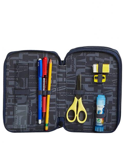 Astuccio 3 zip Kit mit allem f&uuml;r die Schule! Rastert&ouml;neblau - Etuis und Zubeh&ouml;r