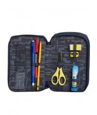 INVICTA Astuccio 3 zip Kit mit allem f&uuml;r die Schule! Rastert&ouml;neblau - Etuis und Zubeh&ouml;r - 4